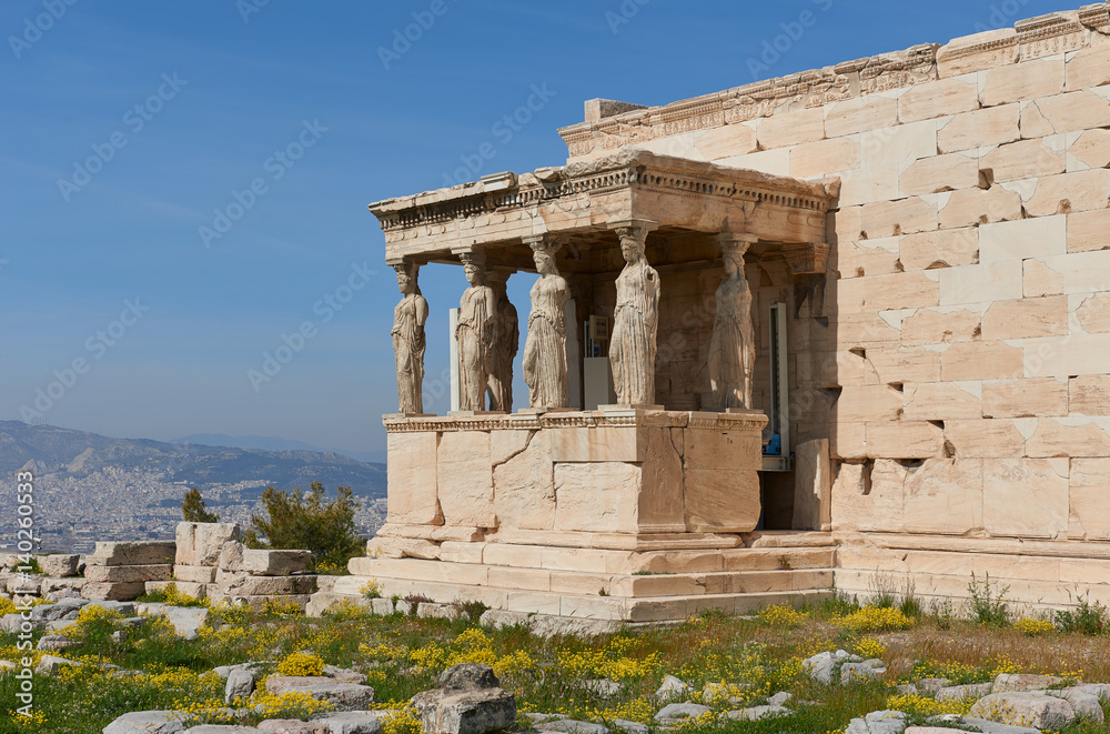 Caryatids At Acropolis Athens