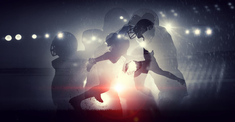American football game . Mixed media