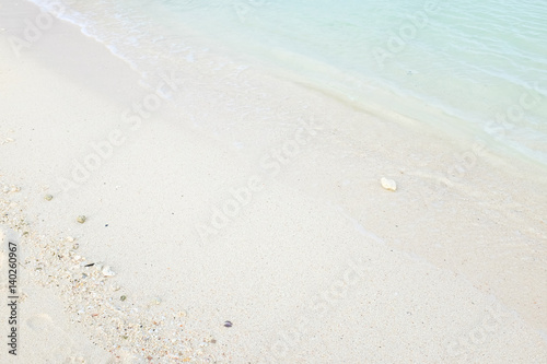 White sand beach seascape