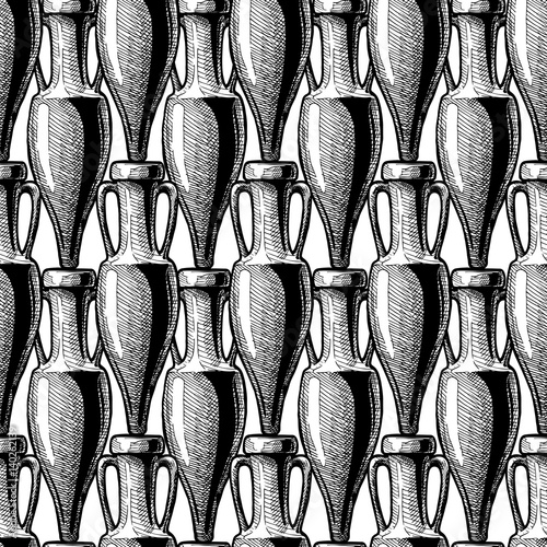 seamless pattern with amphora