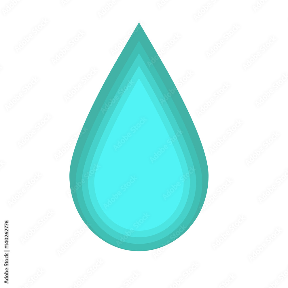 Water drop flat icon. Isolated on white background. Water drop flat icon. Isolated on white background.