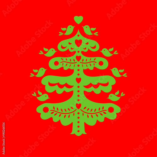 Christmas stencil tree. Laser cutting template for Happy New Year, Xmas. Cutting file. Silhouette holiday pattern. Die Cut vector. Cardmaking. EasyPrintPD Kirigami Scandinavian-style holiday for Noel