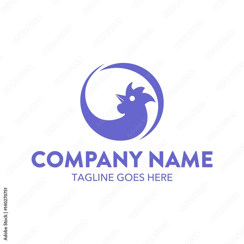 Fototapeta premium Chicken Unique Simple Logo Template