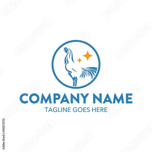 Chicken Unique Simple Logo Template