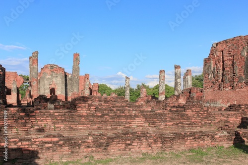 pagoda famous wane in wat Phra Sri Sanphet ancient beautiful ,Royal Palace in Ajutthaya travel Thailand