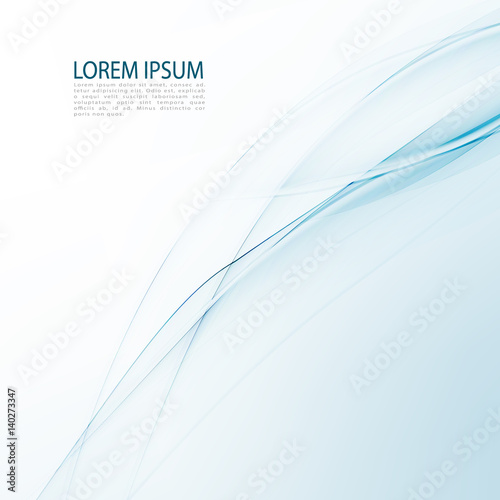 Blue abstraction smooth twist light lines vector background.