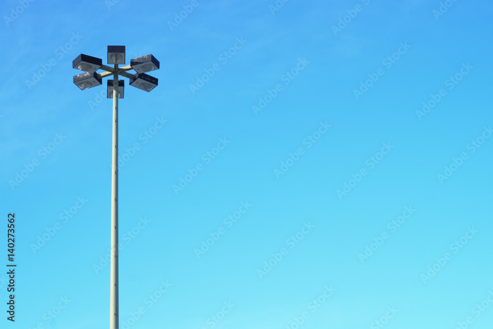 street light on blue aqua sky empty space street light on blue aqua sky empty space