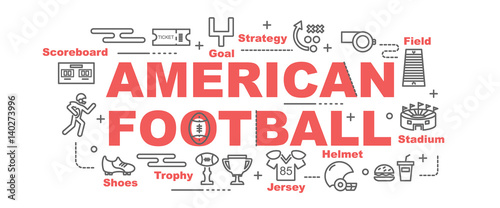 american football vector banner
