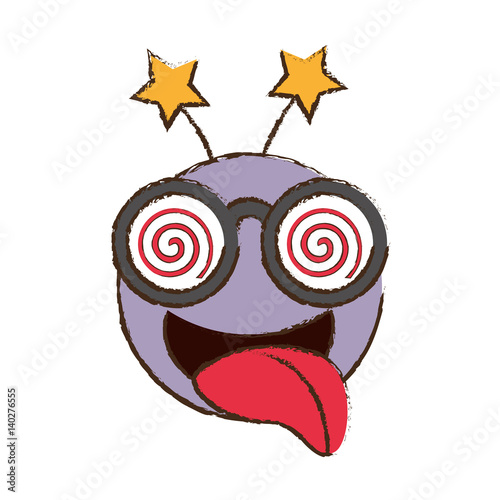 emoticon crazy april fools image vector illustration eps 10