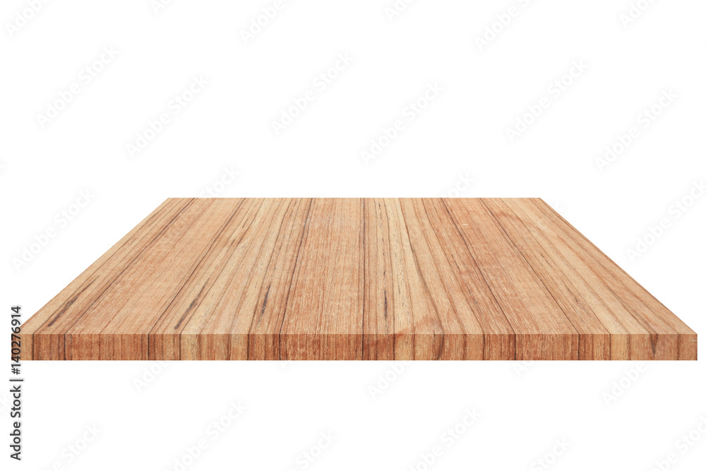 wood  Shelf  Isolated on white background and Clipping path