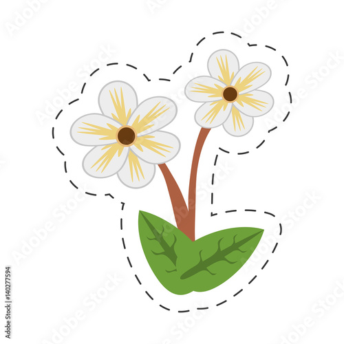 cartoon jasmine flower image vector illustration eps 10
