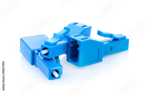 attenuator fiber on white background photo