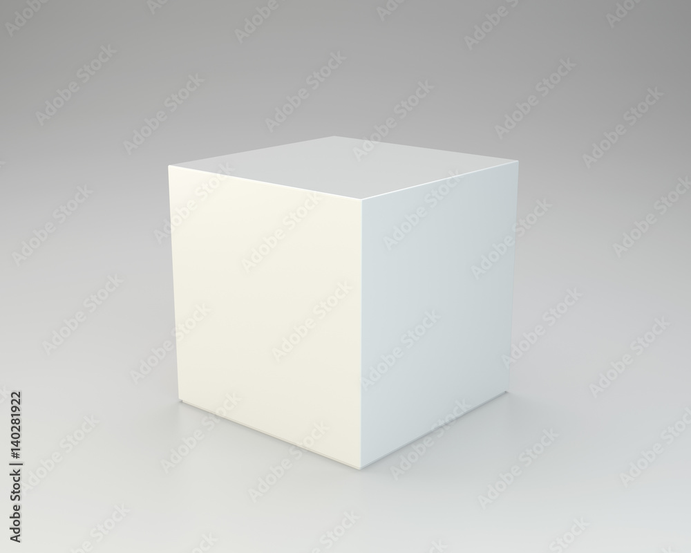 Blank box on gray background. 3d rendering Blank box on gray background. 3d rendering