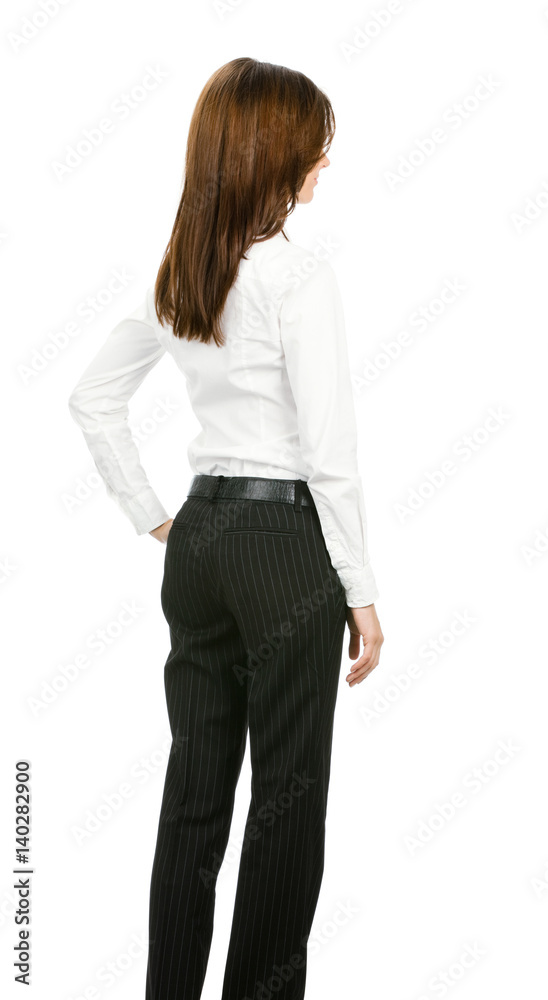 happy smiling businesswoman, isolated happy smiling businesswoman, isolated