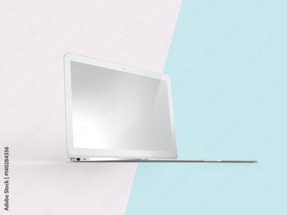 3D Illustration of Notebook on Simple Pastel Pink Mint Background 3D Illustration of Notebook on Simple Pastel Pink Mint Background