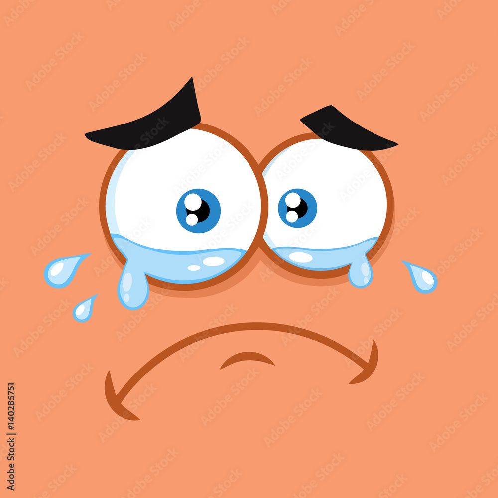 crying cartoon face