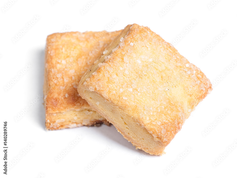 Square cookies isolated Square cookies isolated