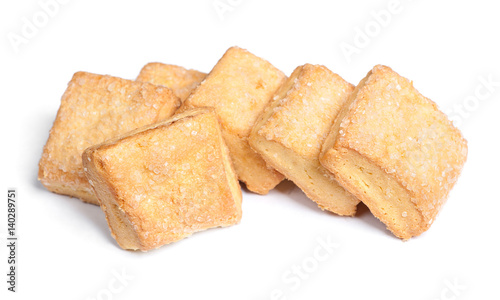 Square cookies isolated