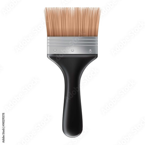 Big brush icon, realistic style