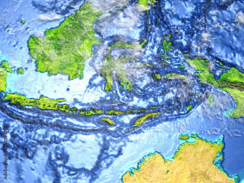 Papua on Earth - visible ocean floor