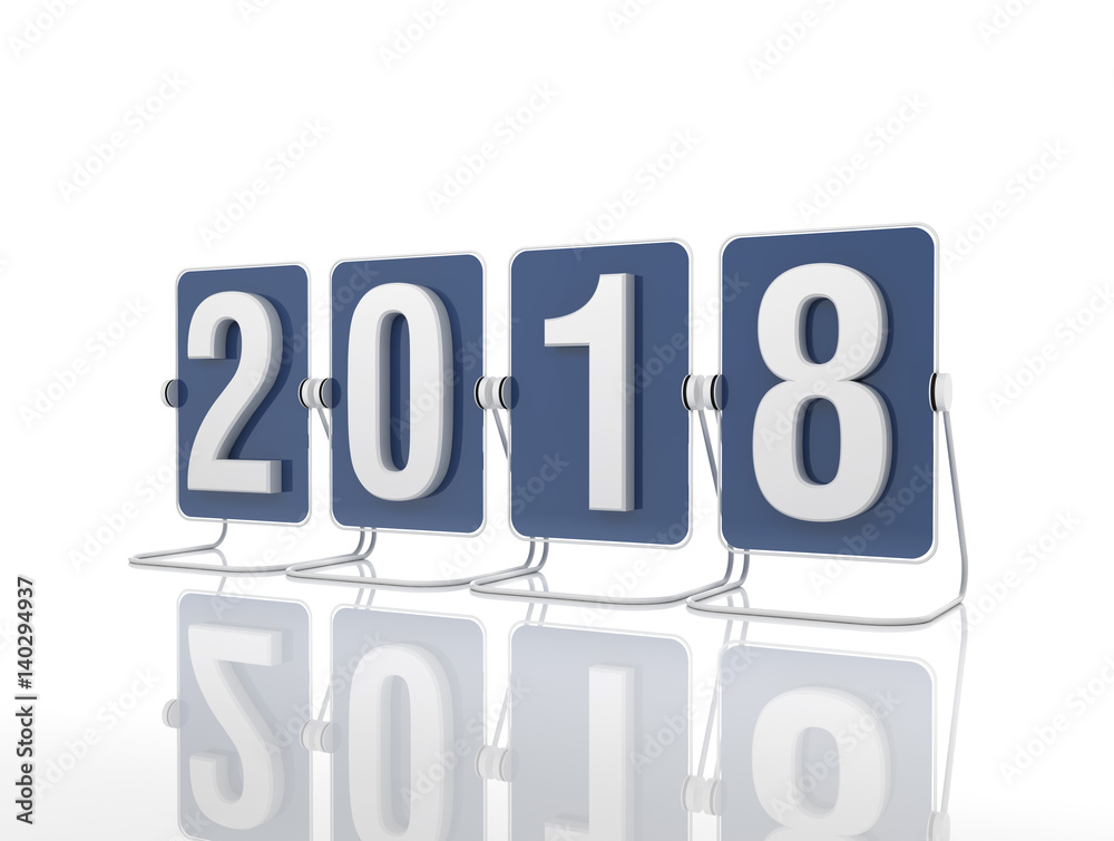 New Year 2018 - 3D Rendered Image
New Year 2018 - 3D Rendered Image