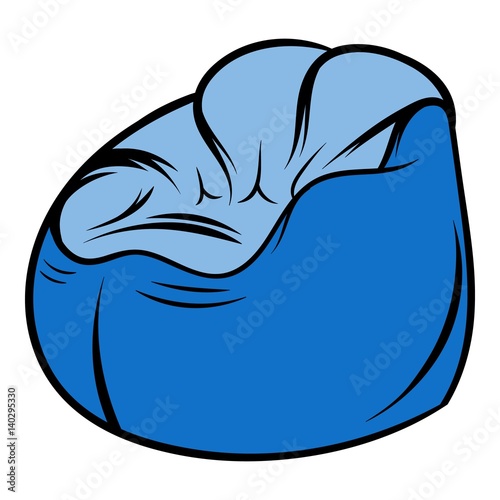 Flexible chair icon cartoon