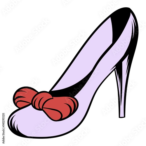 Wedding shoes icon cartoon