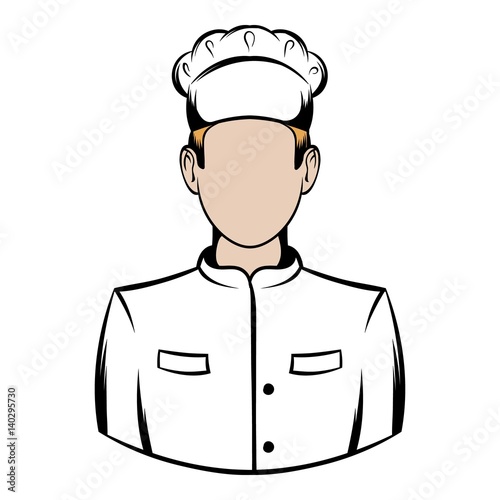 Cook icon cartoon