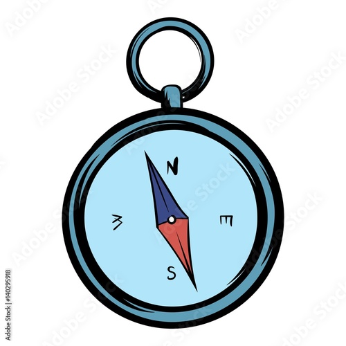 Compass icon cartoon