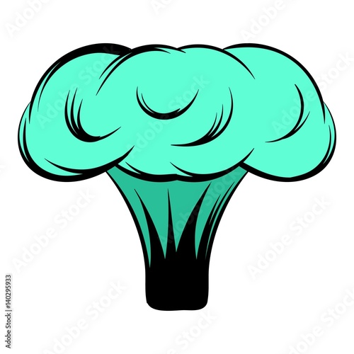 Explosion of nuclear bomb icon cartoon