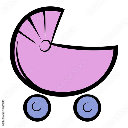 Pram icon cartoon