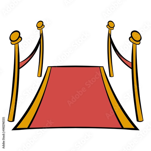 Red carpet icon cartoon