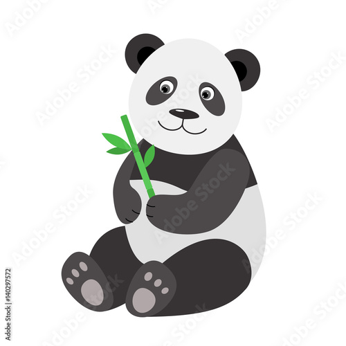 Fototapeta Naklejka Na Ścianę i Meble -  Panda with bamboo