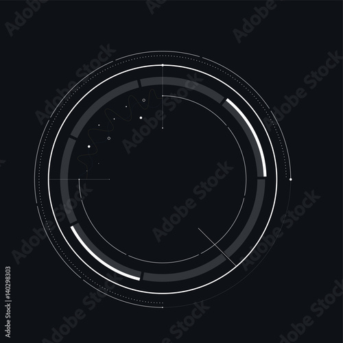 Hud futuristic template. light digital of technology design. vector stock.
