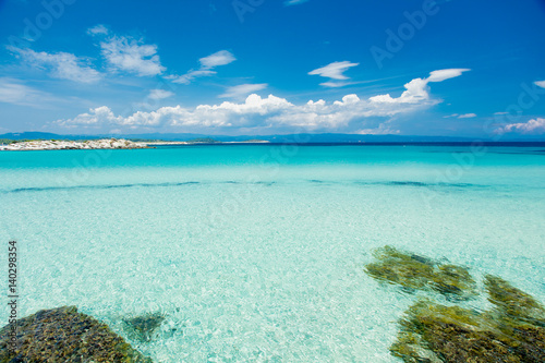 photo of beautiful nature view on the sea and island in Greece