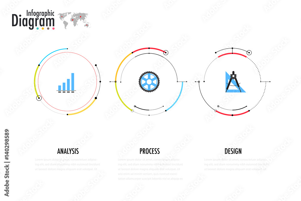 Digital diagram style. Diagram and flow chart of technology concept, presentation. Vector illustration. Digital diagram style. Diagram and flow chart of technology concept, presentation. Vector illustration.