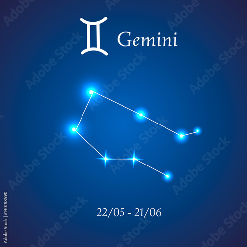 Zodiac constellation. Gemini. The Twins.