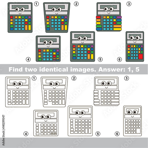 Visual game for kids to find hidden couple of objects.