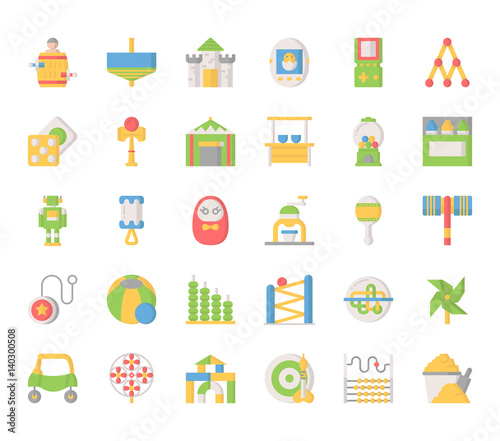 Toy Elements , Thin Line and Pixel Perfect Icons