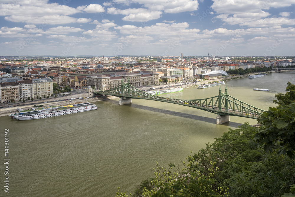 Elisabeth Bridge And Budapest Cityscape, Hungary