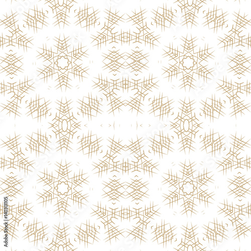 Abstract vector snowflakes seamless pattern