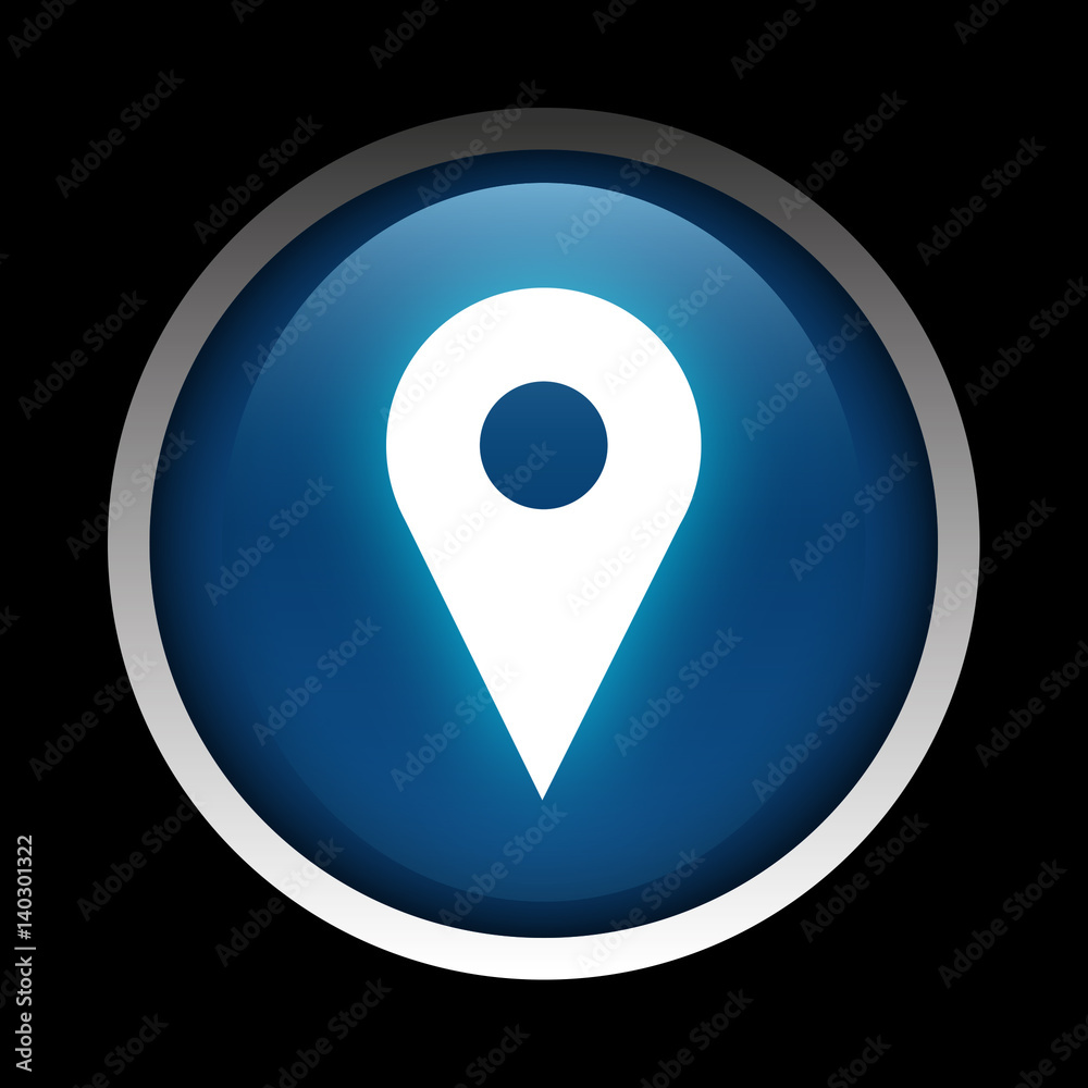 Pin holder icon on a circle isolated on a black background Pin holder icon on a circle isolated on a black background