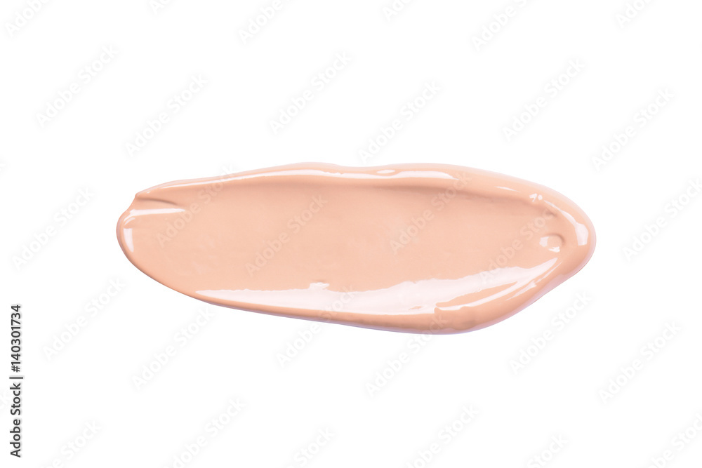 liquid foundation paint strokes isolated on white. Cosmetic makeup foundation isolated on white background, tone cream smudged, concealer. Smear stroke. liquid foundation paint strokes isolated on white. Cosmetic makeup foundation isolated on white background, tone cream smudged, concealer. Smear stroke.