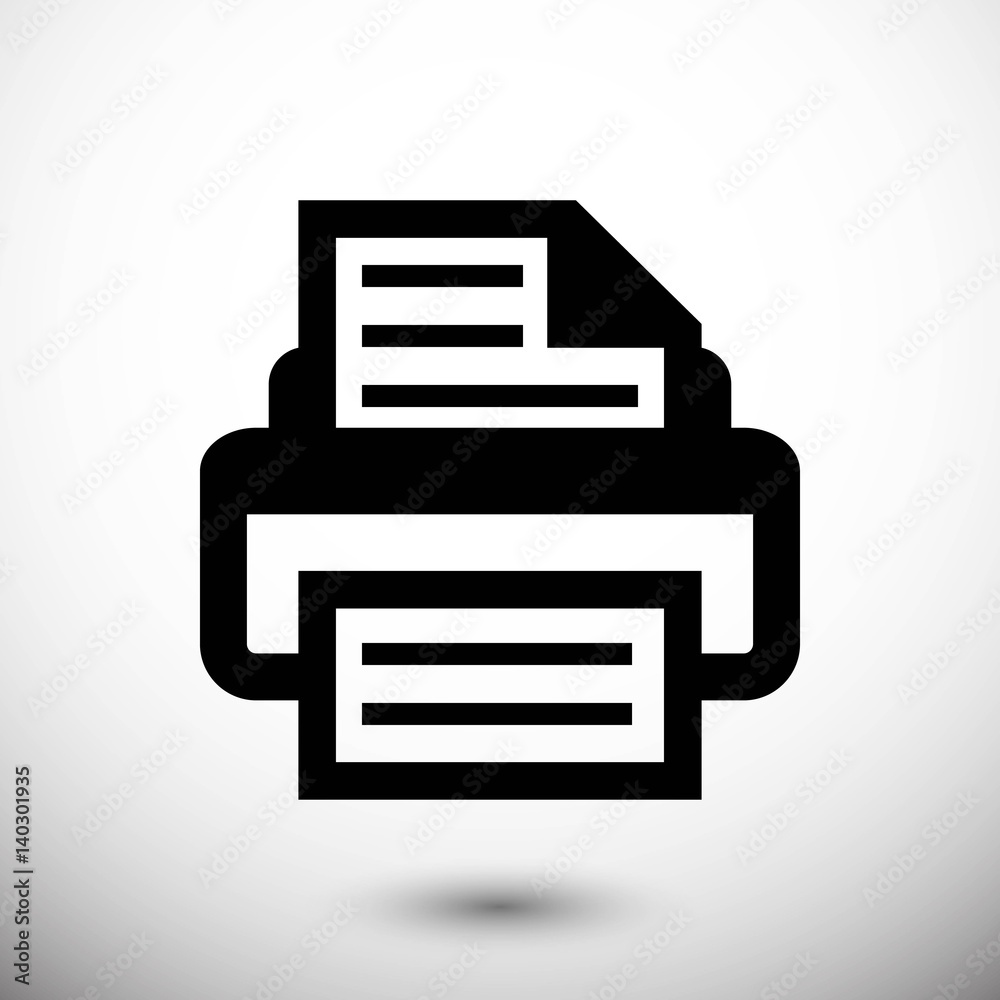 print icon stock vector illustration flat design print icon stock vector illustration flat design