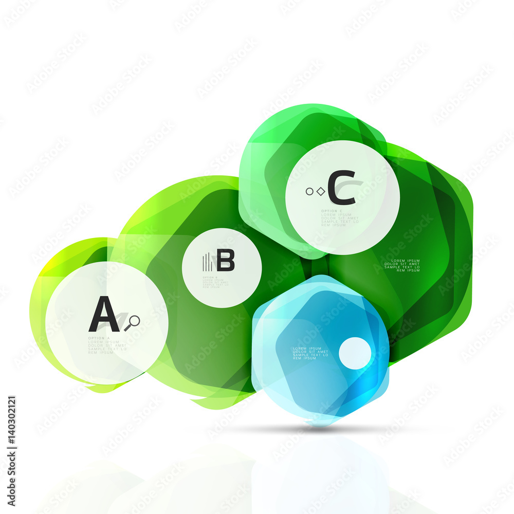 Geometrical hexagons abstract background