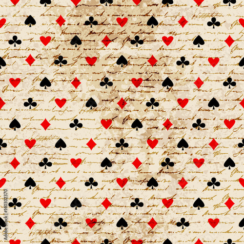 Card suits seamless pattern.