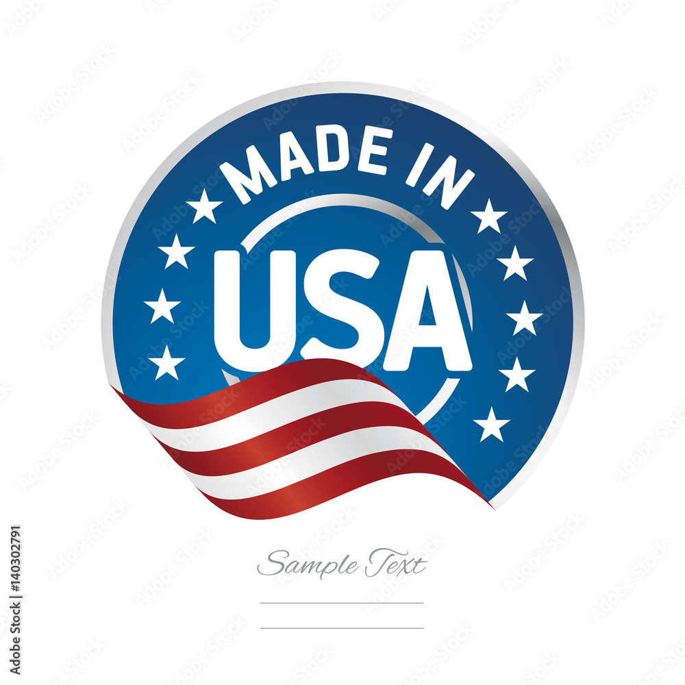 Made in USA label logo stamp certified