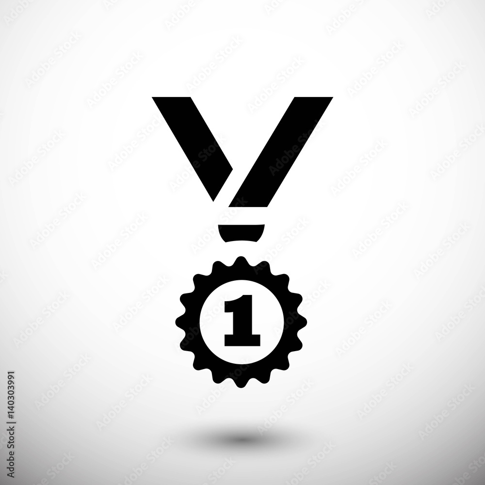 medal icon stock vector illustration flat design medal icon stock vector illustration flat design