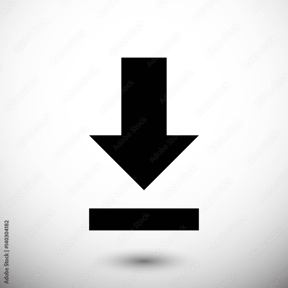 download icon stock vector illustration flat design download icon stock vector illustration flat design