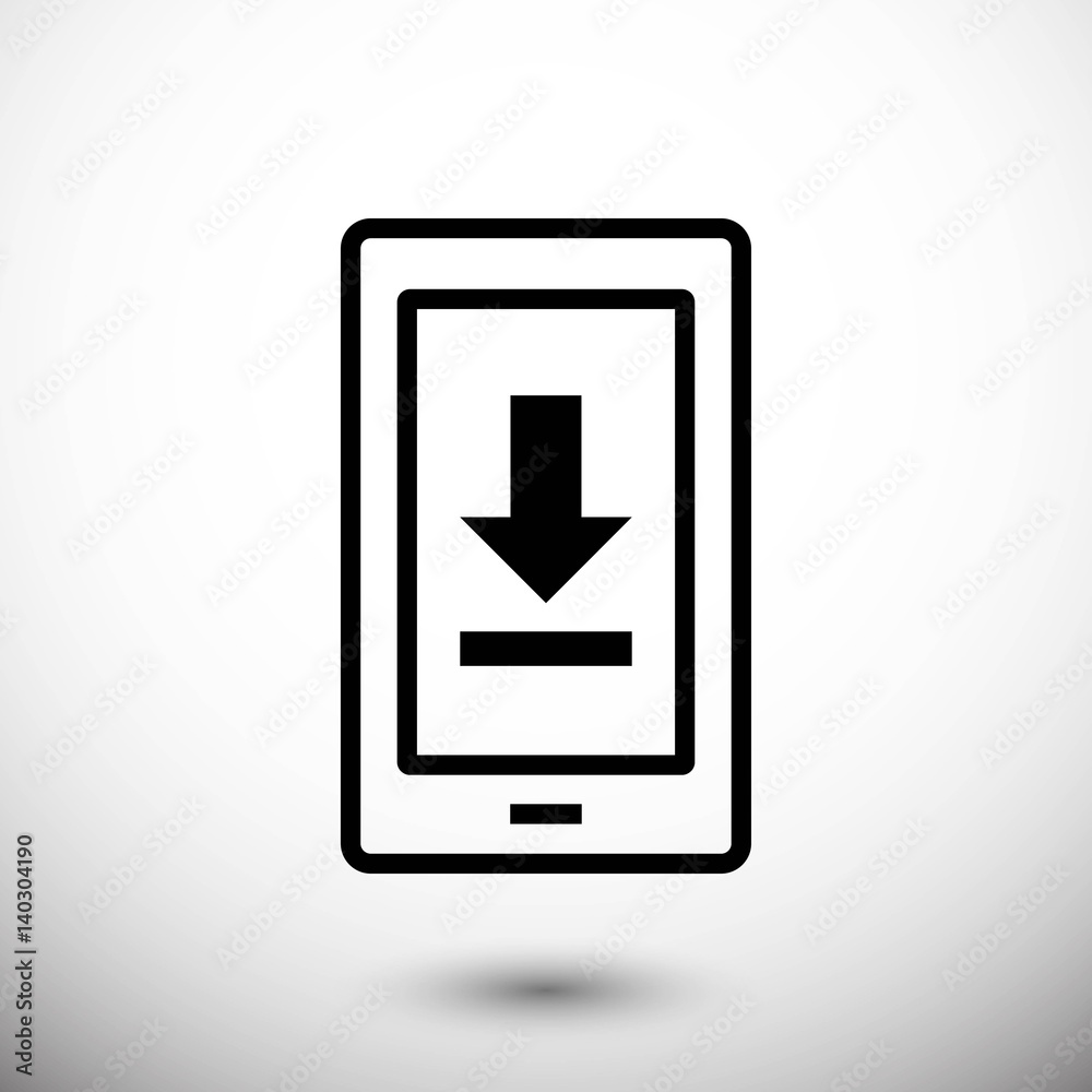 phone download icon stock vector illustration flat design